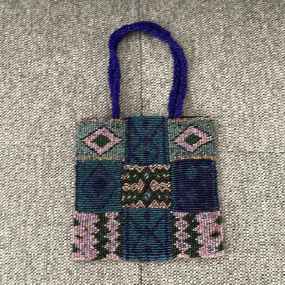 Christian Livingston Tiny Mini Beaded Bag Vintage Rare Viral Evening Purse